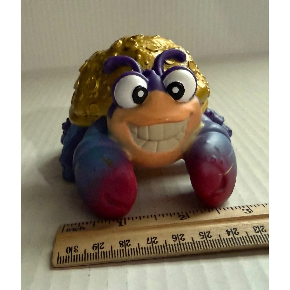 Disney Moana Tamatoa Shiny Gold Shell Crab Figure Toy Purple 3 inch